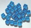 25 9mm Flat Square Two Tone Aqua and Blue Sugar Coat